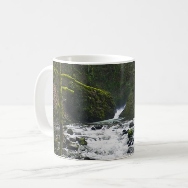 Runoff from Bridal Veil Falls, OR Coffee Mug (Front Left)