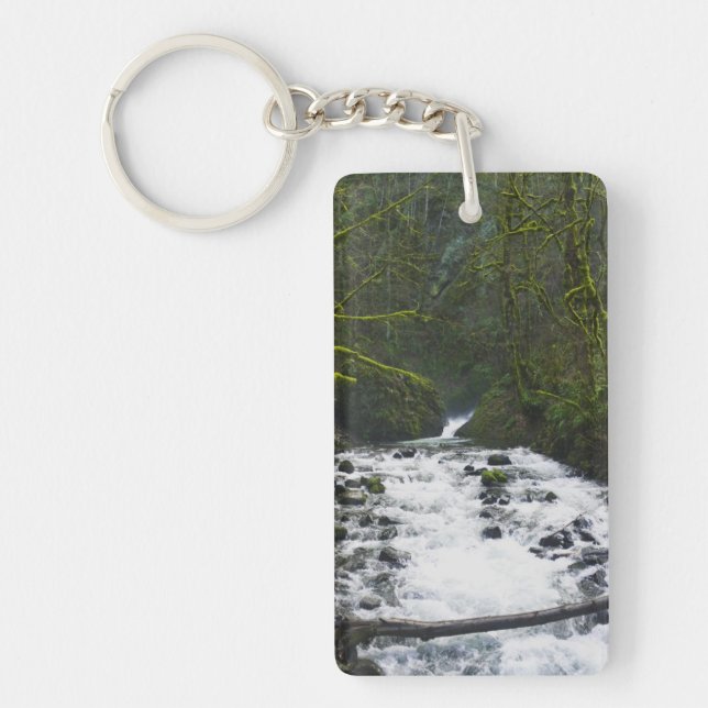 Runoff from Bridal Veil Falls, Oregon Key Ring (Front)