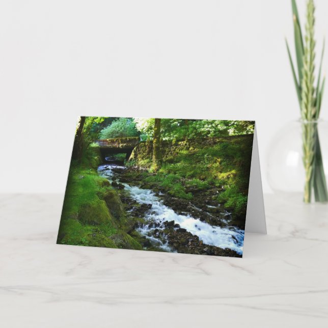 Runoff from Wahkeena Falls, Oregon Card (Front)