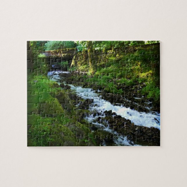 Runoff from Wahkeena Falls, Oregon Jigsaw Puzzle (Horizontal)