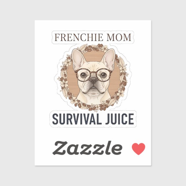 Runs on Coffee and Frenchie Chaos Funny Dog Design (Sheet)