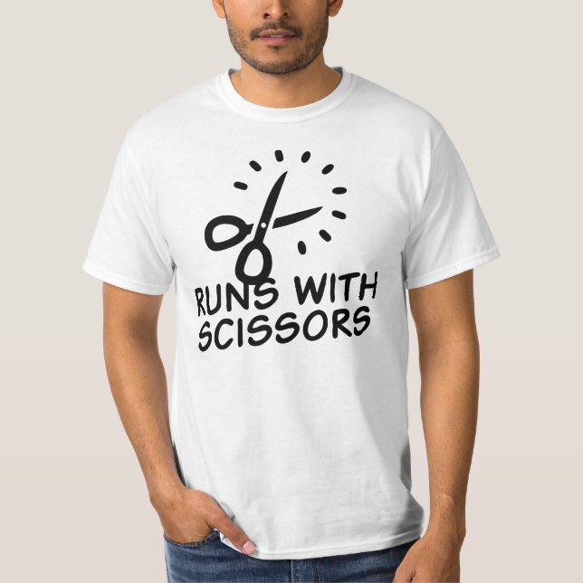 Runs with Scissors T-Shirt (Front)