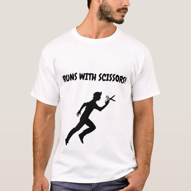 Runs With Scissors T-Shirt (Front)