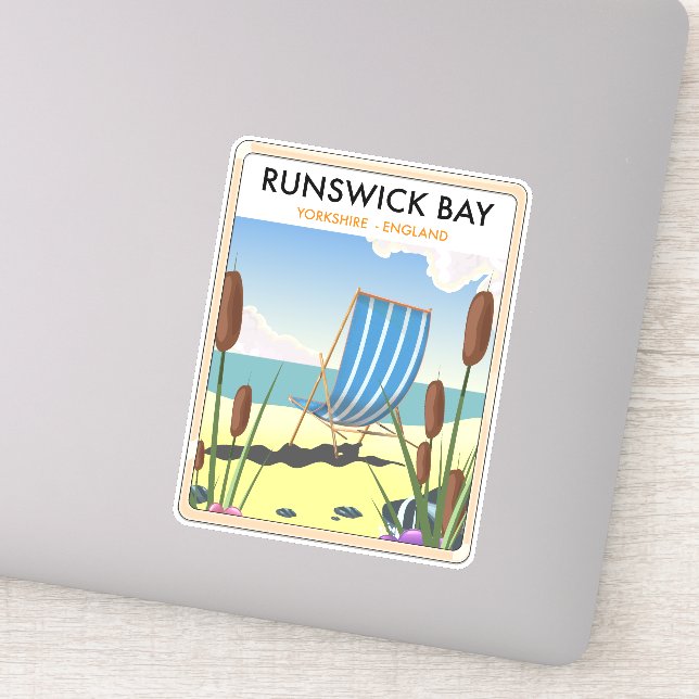 Runswick Bay Yorkshire travel poster (Detail)