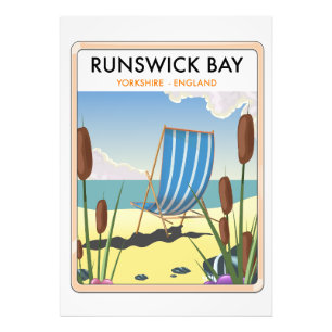 Runswick Bay Yorkshire travel poster