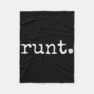 Runt Scrawny Funny Bachelor Party Forfeit  Fleece Blanket