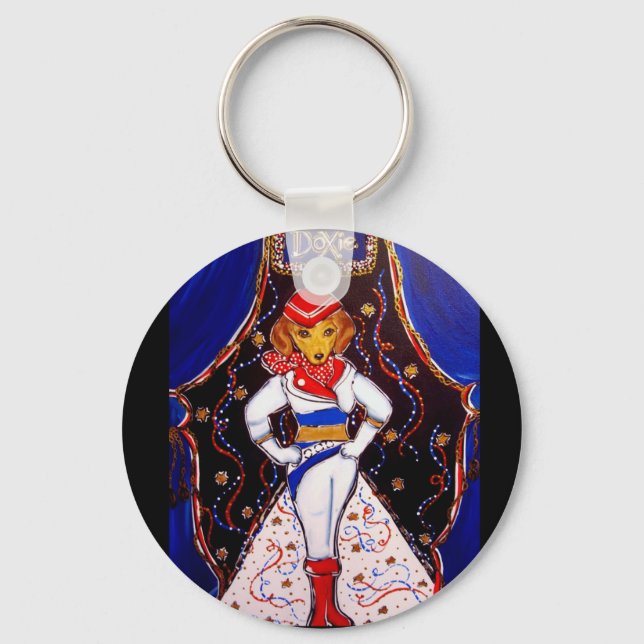 Runway Doxie Key Ring (Front)