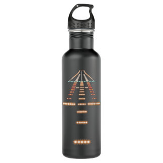 Runway Night View Aviation 710 Ml Water Bottle