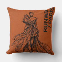 Runway Paris" Burnt Orange Gown Fashion
