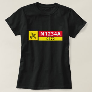 Runway Sign Add an Aircraft Number T-Shirt