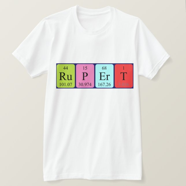 Rupert periodic table name shirt (Design Front)