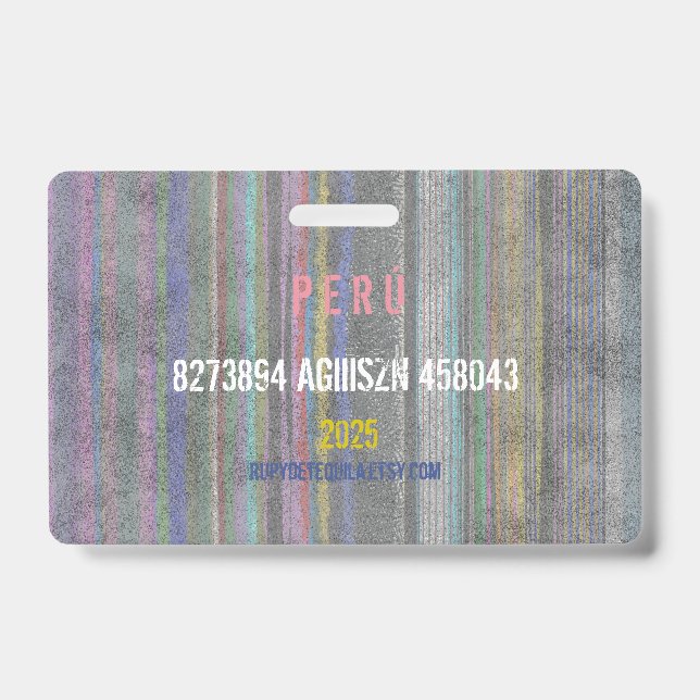 Rupydetequila  badge ID badge (Front)