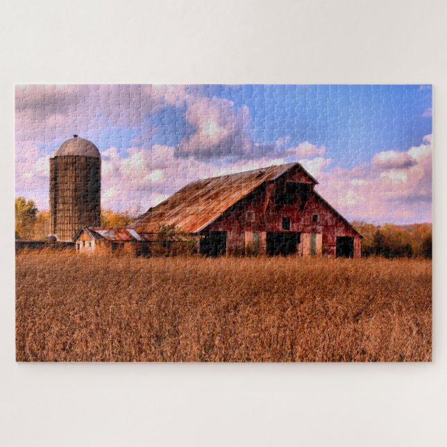 Rural America Barn Scene Jigsaw Puzzle (Horizontal)