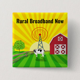 Rural Broadband Now 15 Cm Square Badge