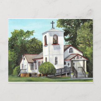 Rural Church Postcard