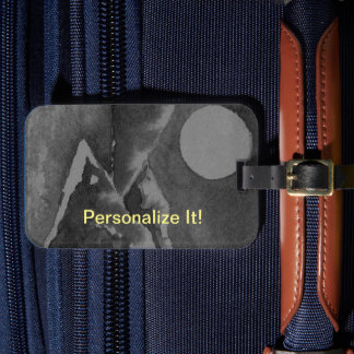 Rural country landscape luggage tag