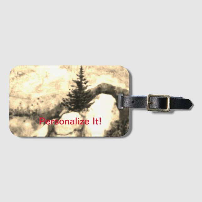 Rural country landscape luggage tag (Front Horizontal)
