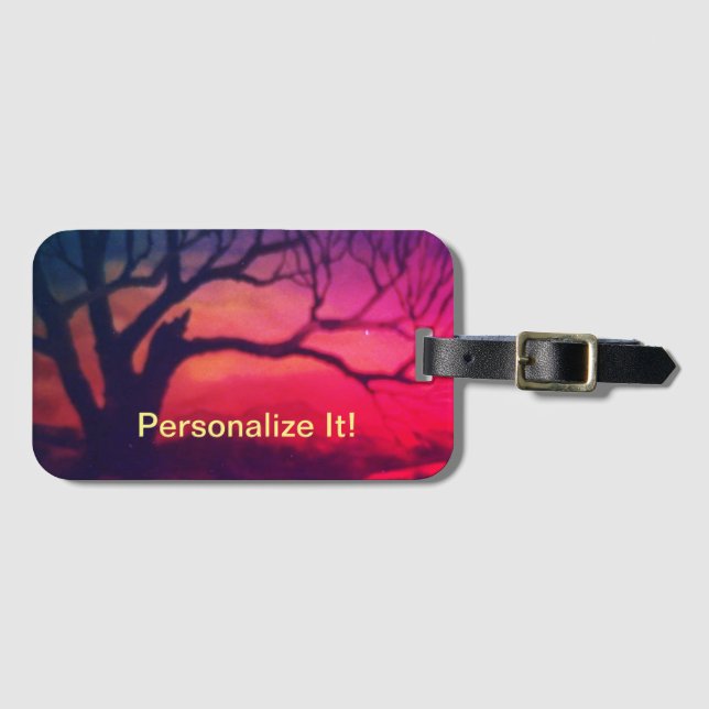Rural country landscape luggage tag (Front Horizontal)