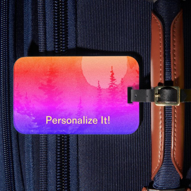 Rural country landscape luggage tag (Front Insitu 4)