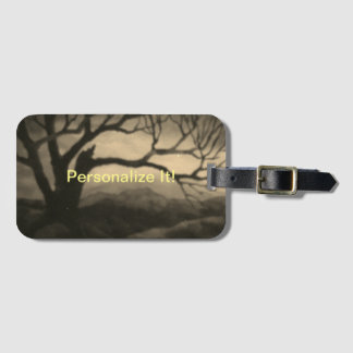 Rural country landscape luggage tag