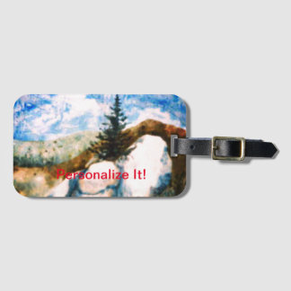 Rural country landscape luggage tag