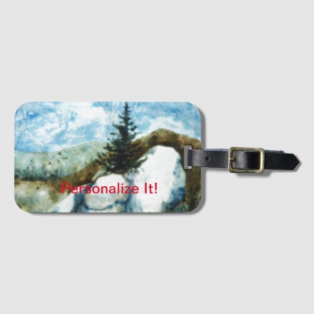 Rural country landscape luggage tag (Front Horizontal)