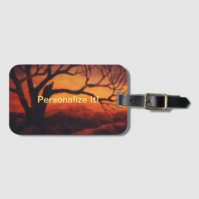 Rural country landscape luggage tag (Front Horizontal)