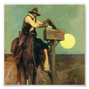 “Rural Delivery” Western Art by NC Wyeth Photo Print