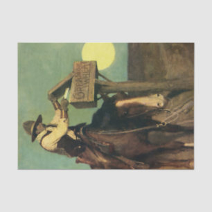 “Rural Delivery” Western Art by NC Wyeth Tissue Paper