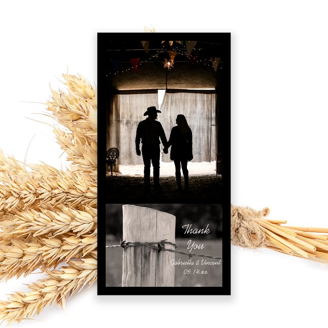 Rural Fence Post Country Ranch Thank You Card (Creator Uploaded)
