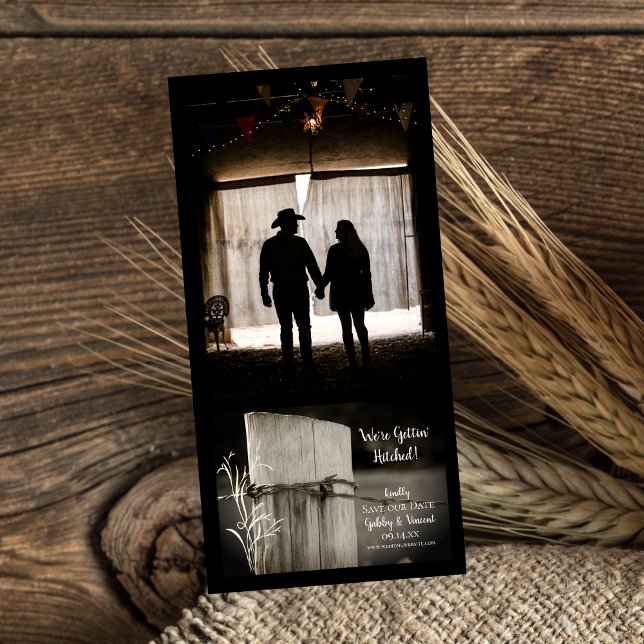 Rural Fence Post Country Western Wedding Save The Date (Creator Uploaded)