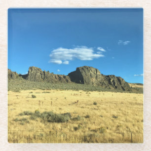 Rural Harney County, Burns, Oregon Glass Coaster