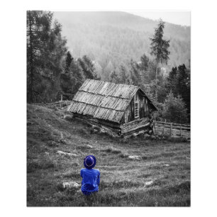 Rural House Landscape Minimalist Photography Photo Print