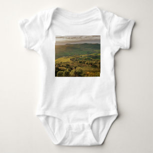 Rural Italian farmlands, Tuscany sunset. Baby Bodysuit