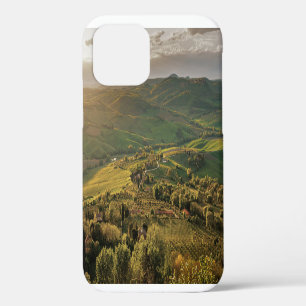 Rural Italian farmlands, Tuscany sunset. iPhone 12 Case