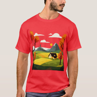 Rural landscape boy friends T-Shirt