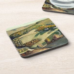Rural Landscape by Grant Wood Coaster