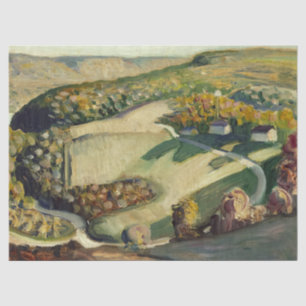 Rural Landscape by Grant Wood Tissue Paper