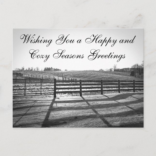 Rural Landscape Postcards  -  Winter Road (Front)