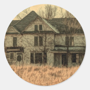Rural Landscape Rustic Western Country Farmhouse Classic Round Sticker