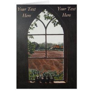 rural landscape view from church window