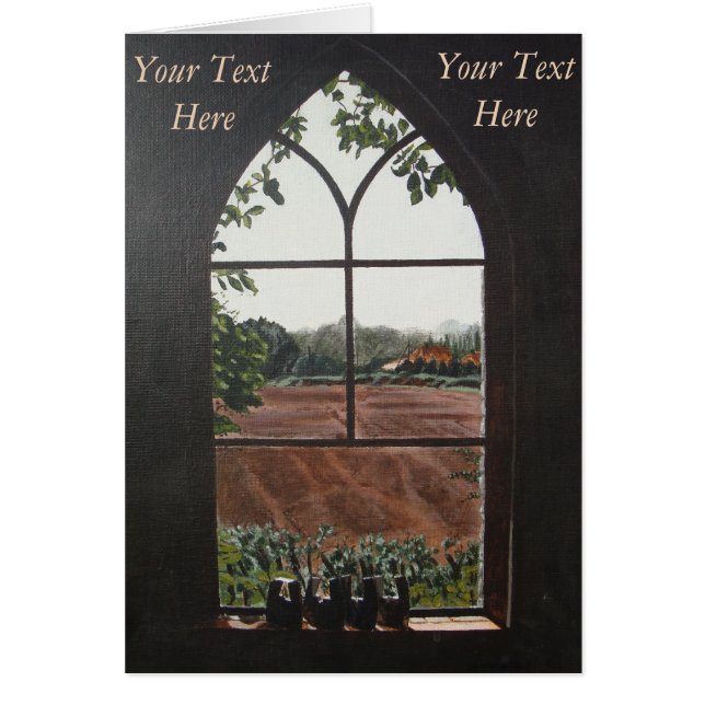 rural landscape view from church window (Front)