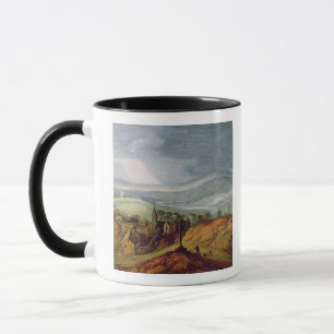 Rural Landscape with a Pilgrim Kneeling Before the Mug