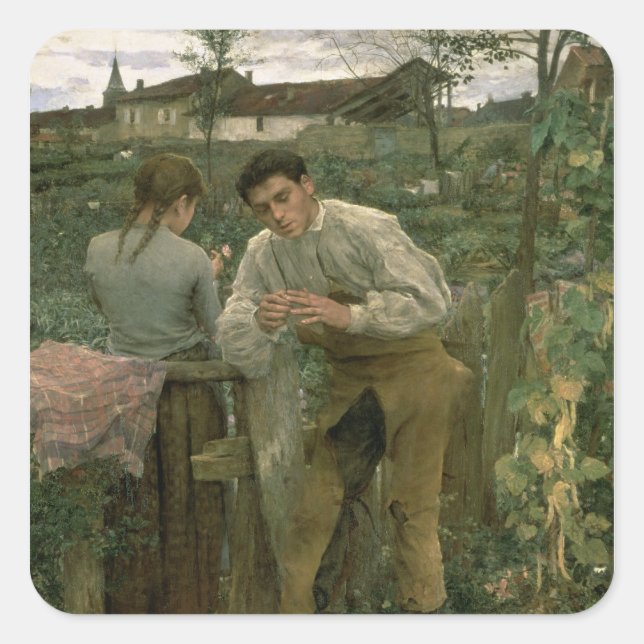 Rural Love, 1882 Square Sticker (Front)