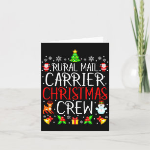 Rural Mail Carrier Christmas Crew Matching Xmas Ma Card