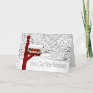 Rural Mailbox Christmas from New Address Holiday Card