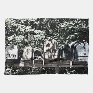Rural Mailboxes Tea Towel