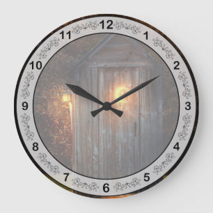Rural - Outhouse - Do the necessary Large Clock