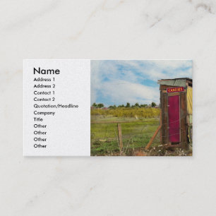 Rural - Outhouse - Free candies 1939 Business Card