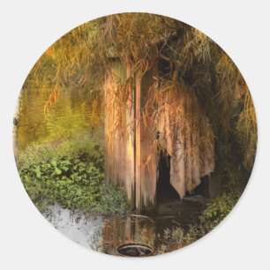 Rural - Outhouse - Water hazard 1938 Classic Round Sticker